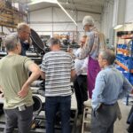 Photo: "Task 32 experts had the opportunity to visit the successful manufacturer of small-scale wood gasifier plants for CHP generation, German Spanner Re2."